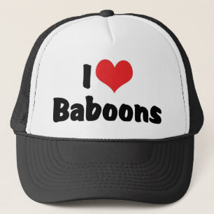 I Liebe Heart Baboons Truckerkappe