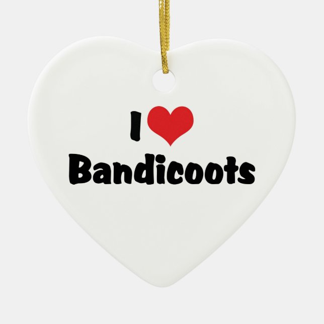 I Liebe Heart Bandicoot Keramikornament (Vorne)