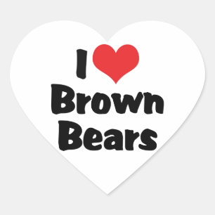 I Liebe Heart Brown Bars Herz-Aufkleber