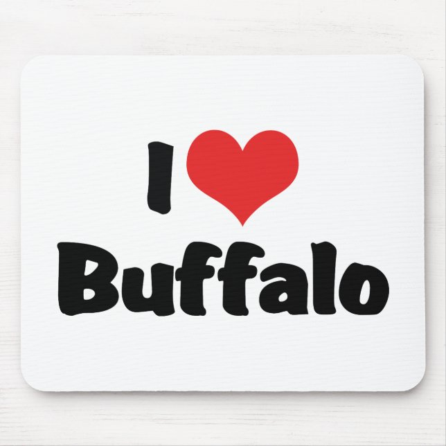 I Liebe Heart Buffalo Mousepad (Vorne)