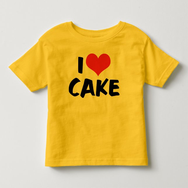 I Liebe Heart Cake - Cake Cookie Donut Lover Kleinkind T-shirt (Vorderseite)