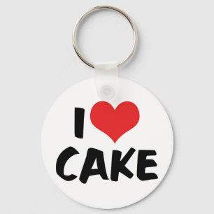 I Liebe Heart Cake - Cake Cookie Donut Lover Schlüsselanhänger