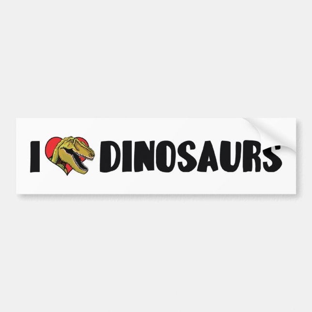 I Liebe Heart Dinosaurier - Dinosaur Fossil Hunter Autoaufkleber (Vorne)