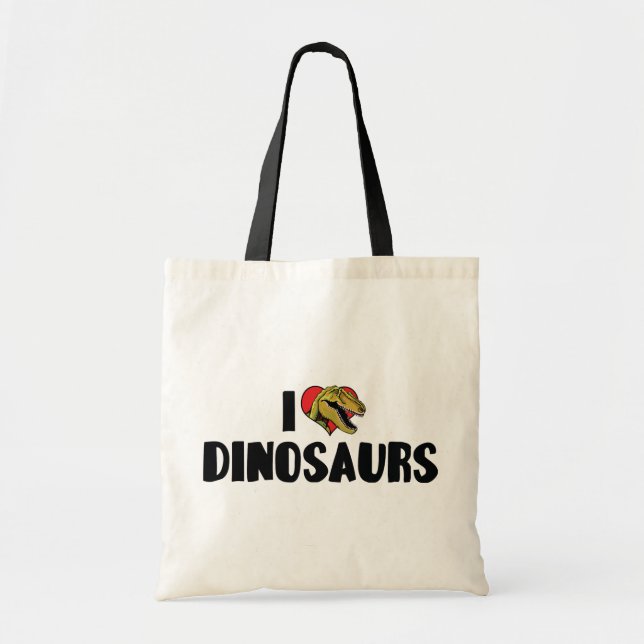 I Liebe Heart Dinosaurier - Dinosaur Fossil Hunter Tragetasche (Vorne)