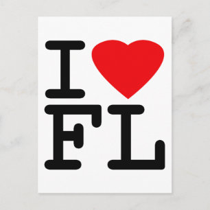 I Liebe Heart Florida Postkarte