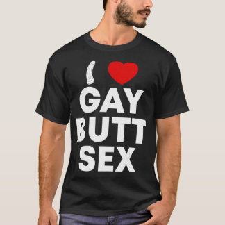 I Liebe Heart Gay Hintern Anal Toy Funny Gay LGBT T-Shirt