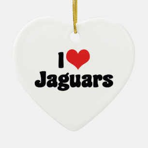 I Liebe Heart Jaguars Keramik Ornament