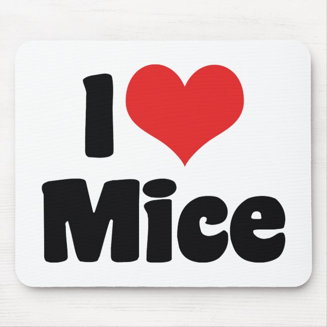 I Liebe Heart Mice - Maus Lover Mousepad (Vorne)