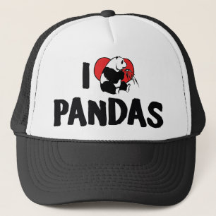 I Liebe Heart Pandas - Panda Lover Truckerkappe