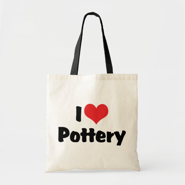 I Liebe Heart Pottery - Clay Lover Tragetasche (Vorne)