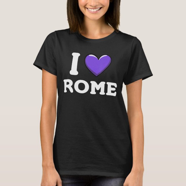 I Liebe Heart Rome Italien T-Shirt (Vorderseite)