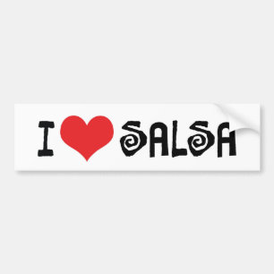 I Liebe Heart Salsa Autoaufkleber
