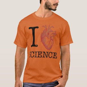 I Liebe Heart Science T Shirt - Biology T-Shirt Ts