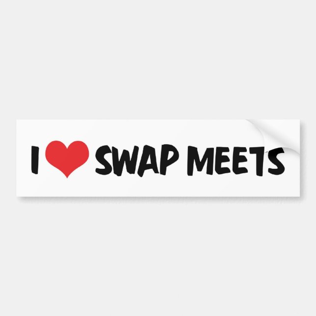 I Liebe Heart Swap Meetings - Flea Market Lover Autoaufkleber (Vorne)
