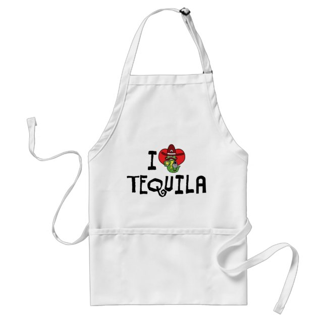 I Liebe Heart Tequila Schürze (Vorne)
