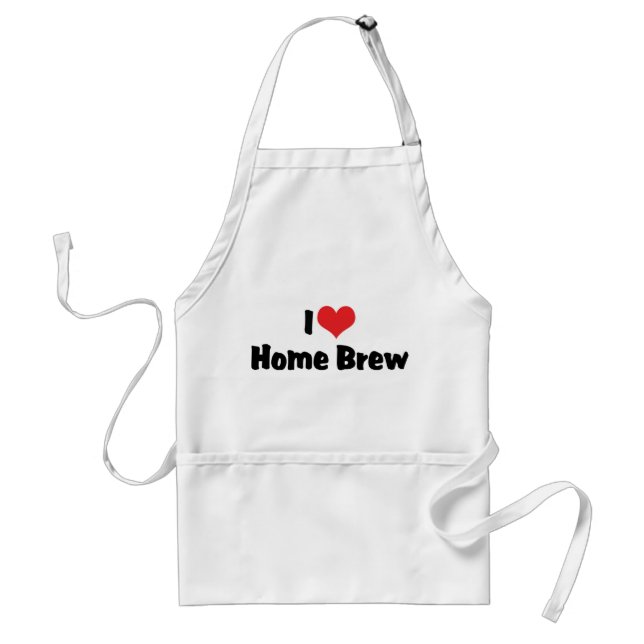 I Liebe Heart Zuhause Brew - Beer Lover Schürze (Vorne)