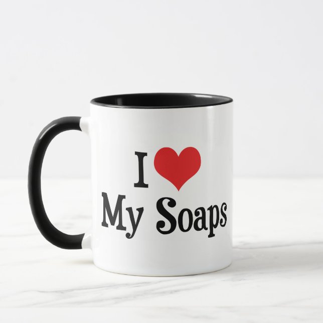 I Liebe Hebe My Soaps - Soap Opera Lover Tasse (Links)