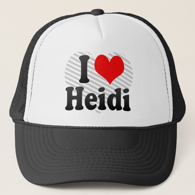 I Liebe Heidi Truckerkappe (Vorderseite)