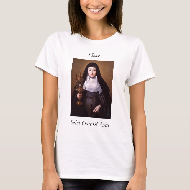 I Liebe Heiliger Assisi T-Shirt (Vorderseite)