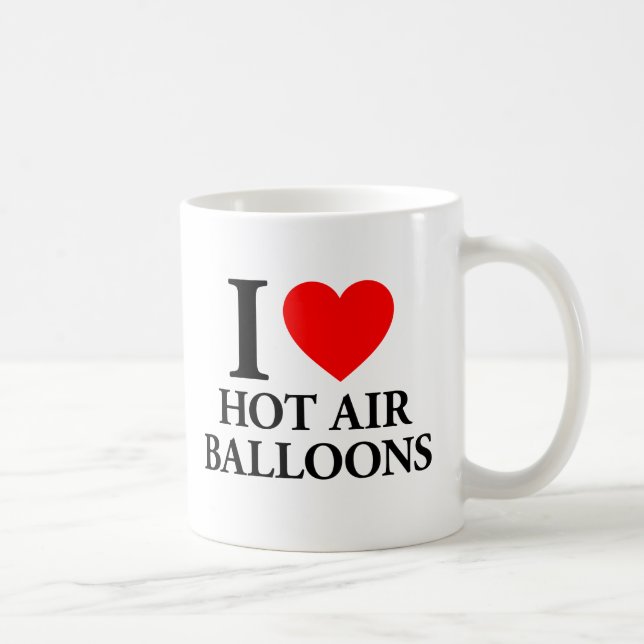 I Liebe Heißluftballons Kaffeetasse (Rechts)