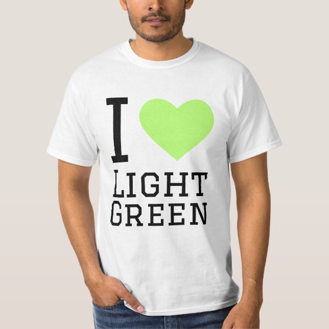 I Liebe hellgrün T-Shirt (Vorderseite)