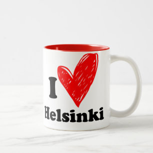I Liebe Helsinki Zweifarbige Tasse