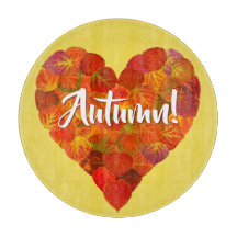 I Liebe Herbst, Bold - Red Aspen Leaf Herz 1