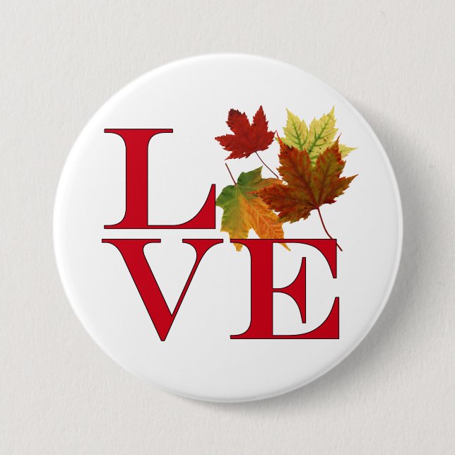 I Liebe Herbst Button (Vorderseite)