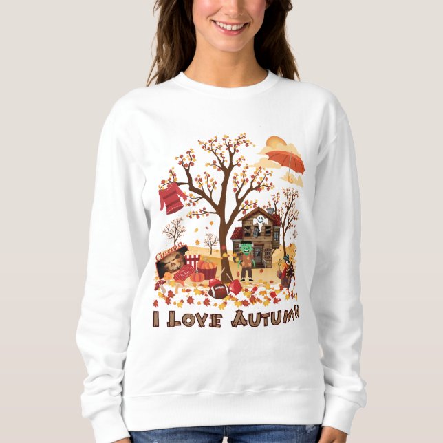 I Liebe-Herbst - Fall-Landschaft Sweatshirt (Vorderseite)