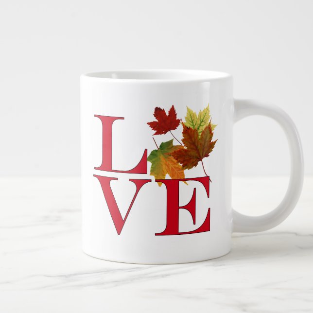 I Liebe Herbst Jumbo-Tasse (Rechts)