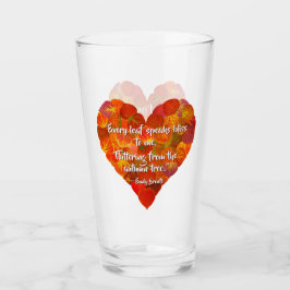 I Liebe Herbst - Red Aspen Leaf Herz 1, Brontë Zit Glas