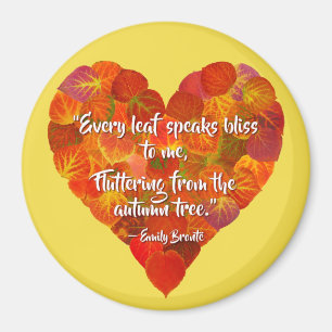 I Liebe Herbst - Red Aspen Leaf Herz 1, Brontë Zit Magnet