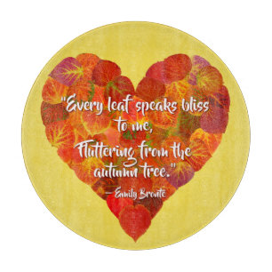 I Liebe Herbst - Red Aspen Leaf Herz 1, Brontë Zit Schneidebrett