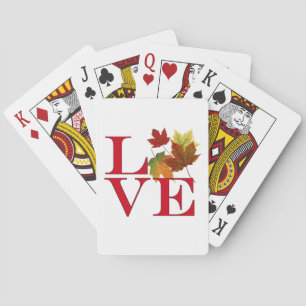 I Liebe Herbst Spielkarten