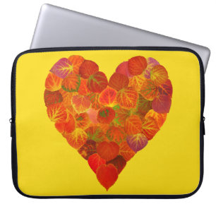 I Liebe Herbst, subtil - Roter Aspen Leaf Herz 1 Laptopschutzhülle