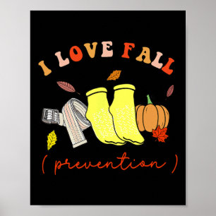 I Liebe Herbstprävention Socken Erntedank Herbst Poster