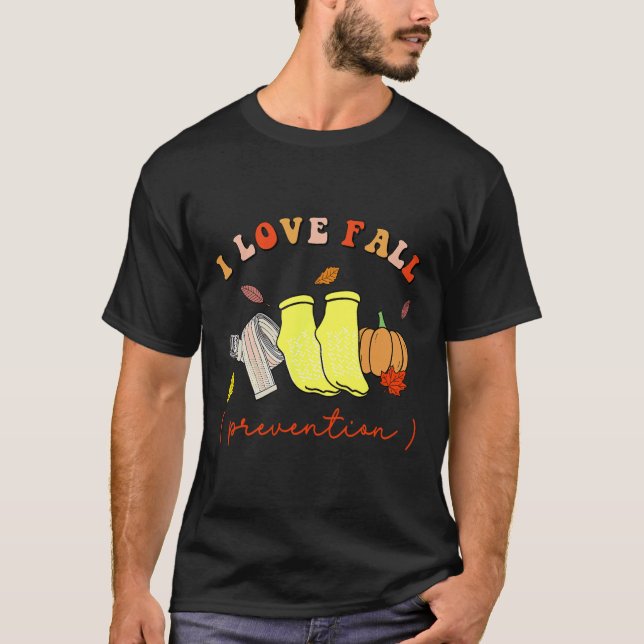 I Liebe Herbstprävention Socken Erntedank Herbst T-Shirt (Vorderseite)