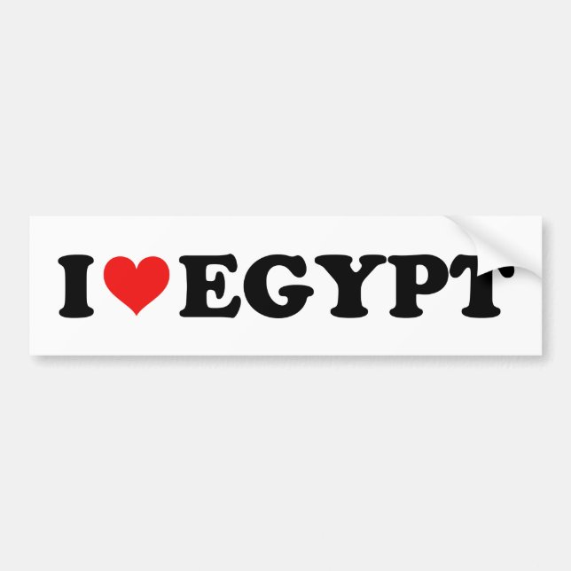I Liebe Herz Ägypten Reisen Souvenir Autoaufkleber (Vorne)