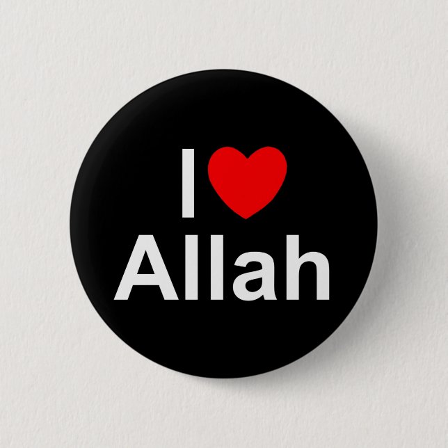 I Liebe (Herz) Allah Button (Vorderseite)