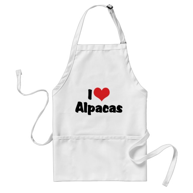 I Liebe Herz Alpacas Schürze (Vorne)