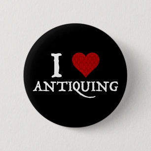 I Liebe (Herz) Antiquitäten Button