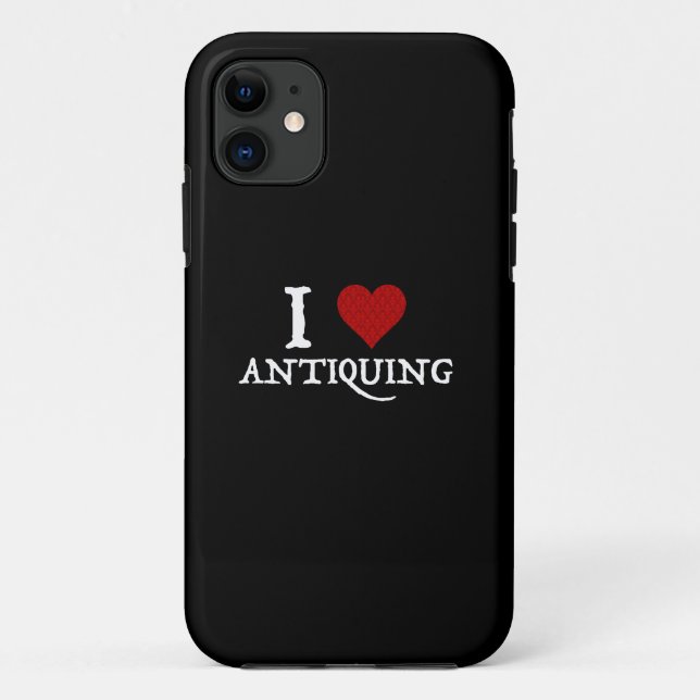 I Liebe (Herz) Antiquitäten Case-Mate iPhone Hülle (Rückseite)