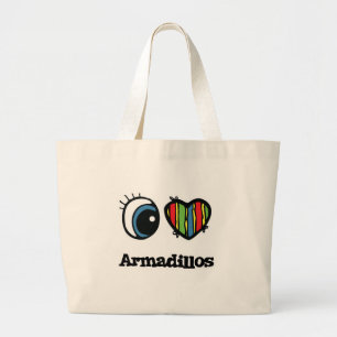 I Liebe (Herz) Armadillos Jumbo Stoffbeutel