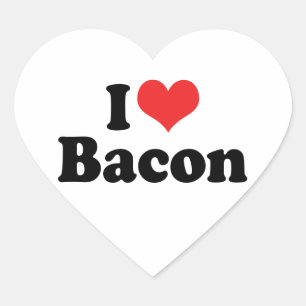 I Liebe Herz Bacon - Bacon Lover Herz-Aufkleber