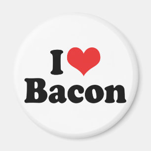 I Liebe Herz Bacon - Bacon Lover Magnet