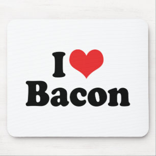 I Liebe Herz Bacon - Bacon Lover Mousepad