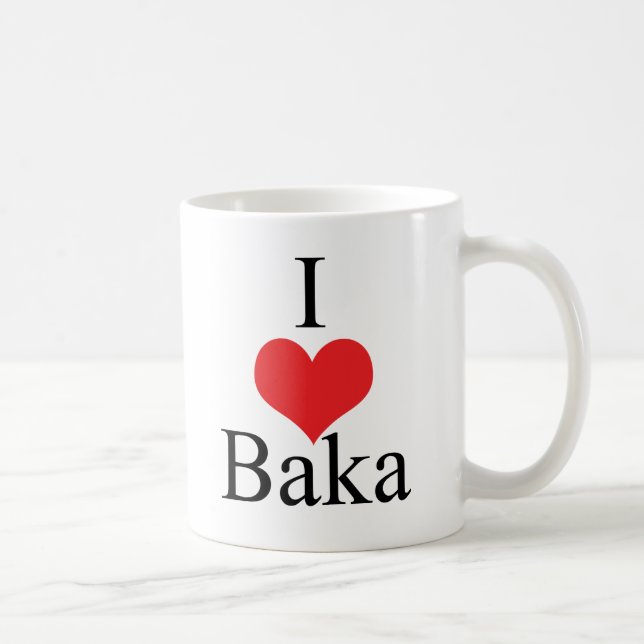 I Liebe (Herz) Baka Kaffeetasse (Rechts)