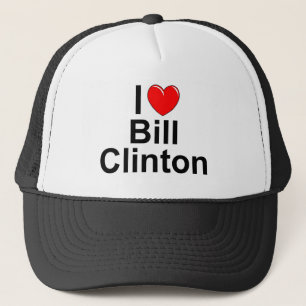 I Liebe (Herz) Bill Clinton Truckerkappe