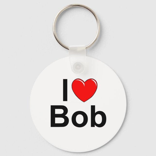 I Liebe (Herz) Bob Schlüsselanhänger (Vorderseite)