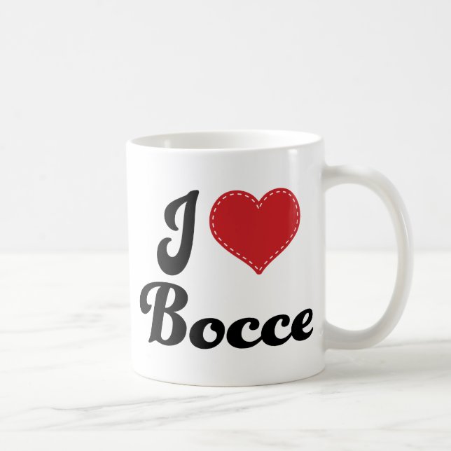 I Liebe (Herz) Bocce Kaffeetasse (Rechts)